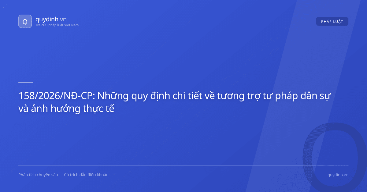 158/2026/NĐ-CP: Những quy định chi tiết về tương trợ tư pháp dân sự và ảnh hưởng thực tế