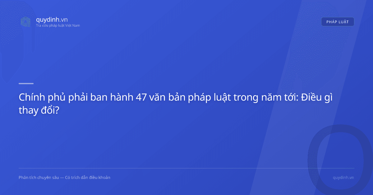Chính phủ phải ban hành 47 văn bản pháp luật trong năm tới: Điều gì thay đổi?