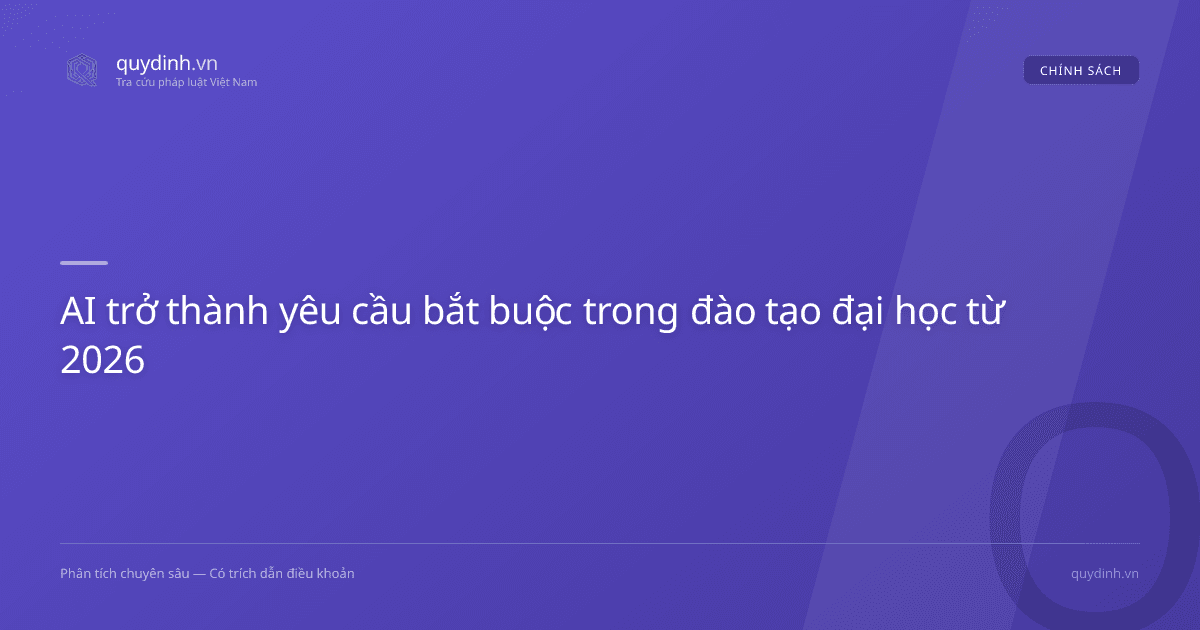 AI trở thành yêu cầu bắt buộc trong đào tạo đại học từ 2026